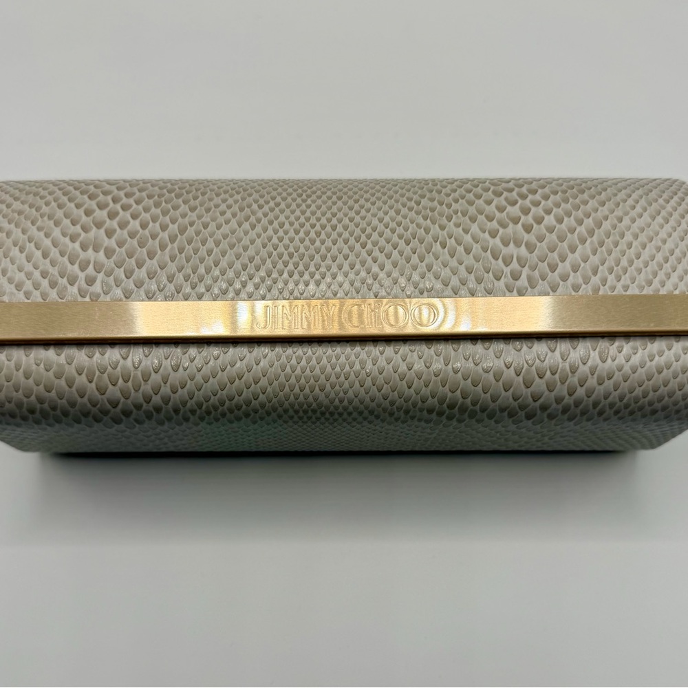 Jimmy Choo Faux White Snake Skin Sunglasses / Eyeglasses Case NWOT
